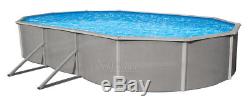 15'X30' OVAL HIGH QUALITY ABOVE GROUND STEEL SWIMMING POOL with FREE BLUE LINER