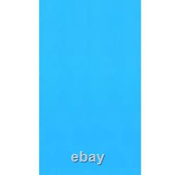 15-ft. Round Overlap Above Ground Pool Liner Solid Blue 20-Gauge