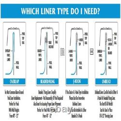 15-ft. Round Overlap Above Ground Pool Liner Solid Blue 20-Gauge