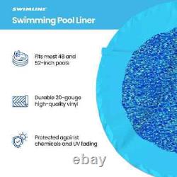 15 ft. Swirl Blue Round Above Ground Pool Liner 52 in. Deep