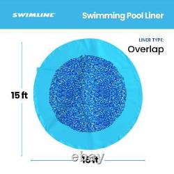 15 ft. Swirl Blue Round Above Ground Pool Liner 52 in. Deep