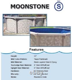 15 ft x 52 in Steel Above Ground Swimming Pool Print liner Skimmer 15'x52 Pool