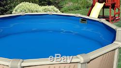 15' x 24' Oval Overlap Plain Blue Above Ground Swimming Pool Liner 30 Gauge