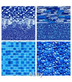 15' x 30' Oval 48/52 Boulder Beach Overlap Replacement Pool Liner 20 ga