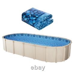 15 x 30 ft Oval Pool Liner, Overlap Style Above Ground Pool Liners, 48-to-54inc