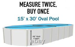 15' x 30' x 48 Oval Unibead Swimming Pool Liner 25 Gauge (Choose Pattern)