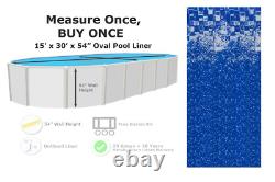 15' x 30' x 54 Oval Unibead 20 Gauge Swimming Pool Liner (Choose Pattern)