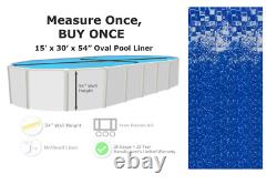 15' x 30' x 54 Oval Unibead 25 Gauge Swimming Pool Liner (Choose Pattern)