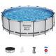 15' x 48 Above Ground Pool Set with Durable Steel Frame, 3-Layer Liner, Filter