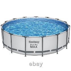 15' x 48 Above Ground Pool Set with Durable Steel Frame, 3-Layer Liner, Filter