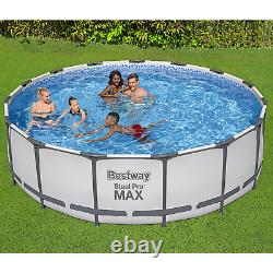 15' x 48 Above Ground Pool Set with Durable Steel Frame, 3-Layer Liner, Filter