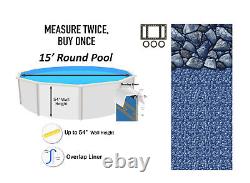 15' x 54 Round Overlap Above Ground Swimming Pool Liner (Choose Pattern)