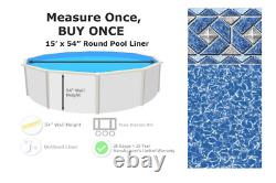 15' x 54 Round Unibead 25 Gauge Swimming Pool Liner (Choose Pattern)