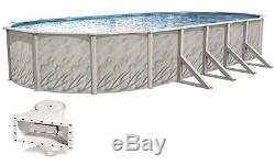 15'x24'x52 Ft Oval MEADOWS Above Ground Steel Wall Swimming Pool & Liner Kit