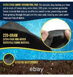 15'x30 Foot Round Heavy Duty Pool Liner Pad for Above Ground Swimming Pools Weed