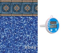 15'x30' Oval Westminster Above Ground MULTI-BEAD Swimming Pool Liner +Thermomete
