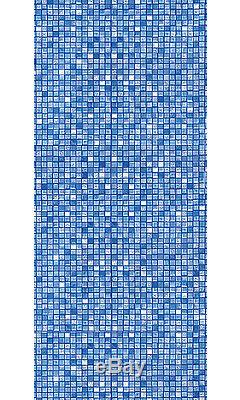 15'x30'x48 Oval Unibead Cube Tile Above Ground Swimming Pool Liner-20 Gauge