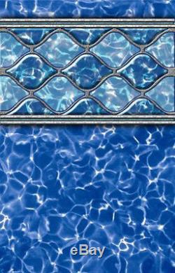 15'x30'x52 Oval Beaded Diamond Wave Above ground Swimming Pool Liner 25 Gauge