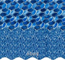 15' x48 /52 POOL LINER Overlap 25 Gauge WAVES OF POSEIDON New RP1548RCO2