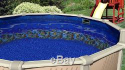 15'x52 Ft Round Beaded Caribbean Above Ground Swimming Pool Liner-25 Gauge