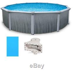 15'x52 Steel Wall Martinique Above Ground Pool & Solid Blue Liner-20yr Warranty