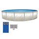 15'x52 Whispering Springs Round Pool with Liberty Print Unibead Liner and Skimmer