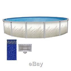 15'x52 Whispering Springs Round Pool with Pacific Diamond Unibead Liner & Skimmer