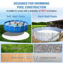 15FT Pool Liner Pad Seamless Above Ground Pre-Cut Heavy Duty Round Geotextile