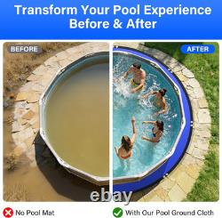 15FT round Pool Liner Pad for above Ground Pools, 165 GSM Thickened Puncture-Res
