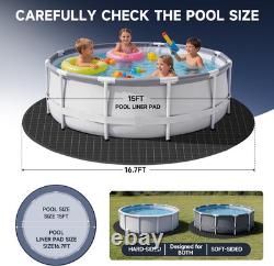 15FT round Pool Pads for above Ground Pool, Protects Pool Liner, Heavy Duty Punc