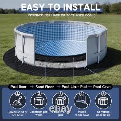 15FT round Pool Pads for above Ground Pool, Protects Pool Liner, Heavy Duty Punc