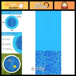 15ft Durable Easy Install Wall Overlap Liner for Round Above Ground Pool Swirl