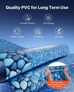 15ft Pool Liner, Round Overlap Swimming Pool Liner for 54 in Wall Height
