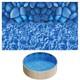 15ft Round Overlap Pool Liner 54in Wall Height Durable Vinyl with Boulder