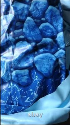 15ft Round Overlap Pool Liner 54in Wall Height Durable Vinyl with Pebble