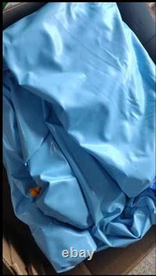 15ft Round Overlap Pool Liner 54in Wall Height Durable Vinyl with Pebble