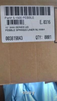 15ft Round Overlap Pool Liner 54in Wall Height Durable Vinyl with Pebble