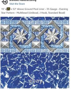 15x25x52 above ground, multi-beaded oval 35 gauge pool liner