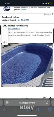 15x25x52 above ground, multi-beaded oval 35 gauge pool liner