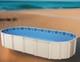 15x30' Bluewave Oval Standard 48/54 Deep Pool Gauge Overlap Liner In Blue