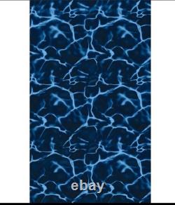 15x30' Bluewave Oval Standard 48/54 Deep Pool Gauge Overlap Liner In Blue