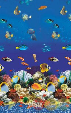 15x30 ft Oval Caribbean Aquarium 20yr Overlap Above Ground Swimming Pool Liner