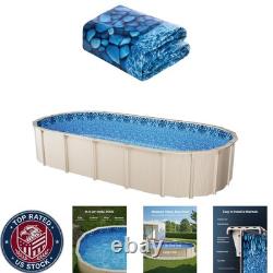 15x30 ft UV-Resistant U-Bead Pool Liner for Above Ground Pools Safe & Stylish