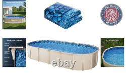 15x30 ft UV-Resistant U-Bead Pool Liner for Above Ground Pools Safe & Stylish