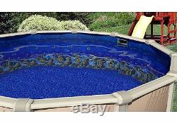 15x30x52 Ft Oval MEADOWS Above Ground Swimming Pool with Caribbean Fish Liner Kit