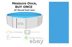 16' Round 25 Gauge Overlap Above Ground Swimming Pool Liner (Choose Pattern)