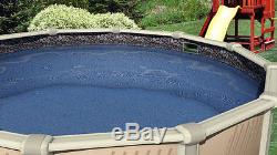 16' x 24' Oval Overlap Rock Island Above Ground Swimming Pool Liner 25 Gauge
