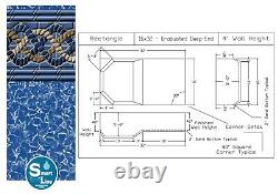 16' x 32' x 5½' Rectangular Swimming Pool Beaded Liner to fit Kayak Pools