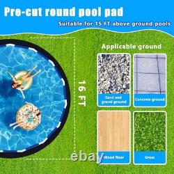 16ft Thick Round Pool Liner Pad for Above Ground Pools Puncture Proof