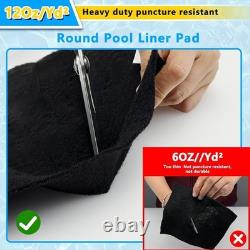 16ft Thick Round Pool Liner Pad for Above Ground Pools Puncture Proof